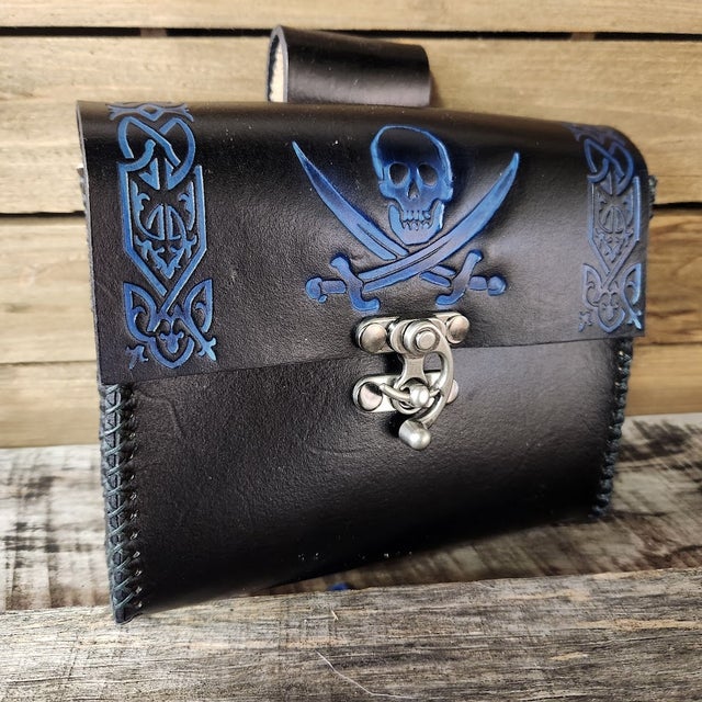 バッグ Bryceland's x Gypsy Hunter Leather Pouch Grace Pebble Leather Pouch Black/Pewter – Bandolier